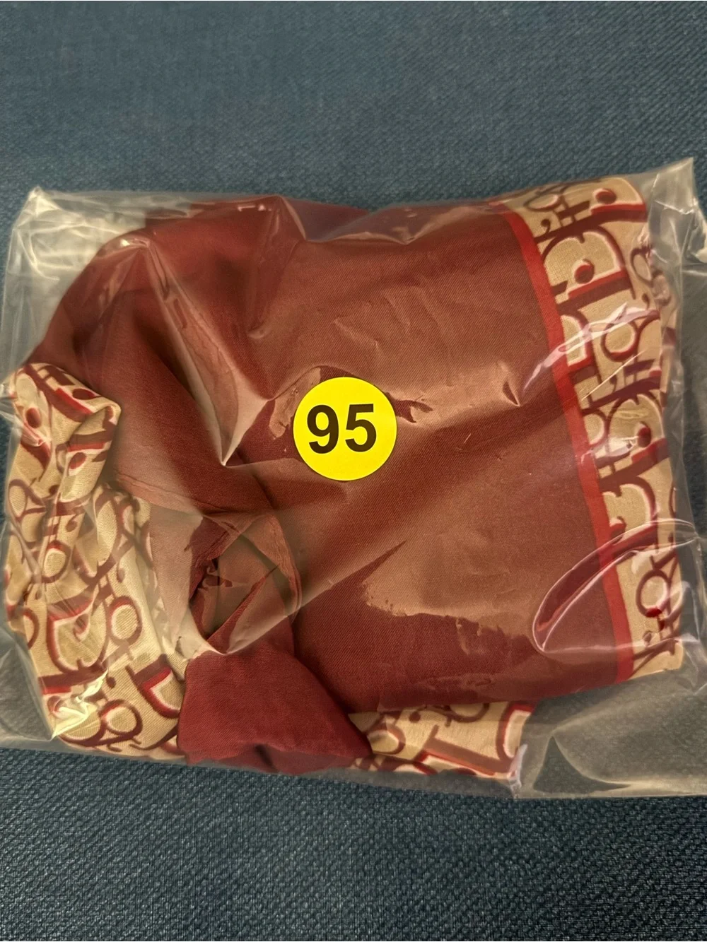 Christian Dior monogram Oblique Silk Scarf, Pink Burgundy wrap Long Scarf new